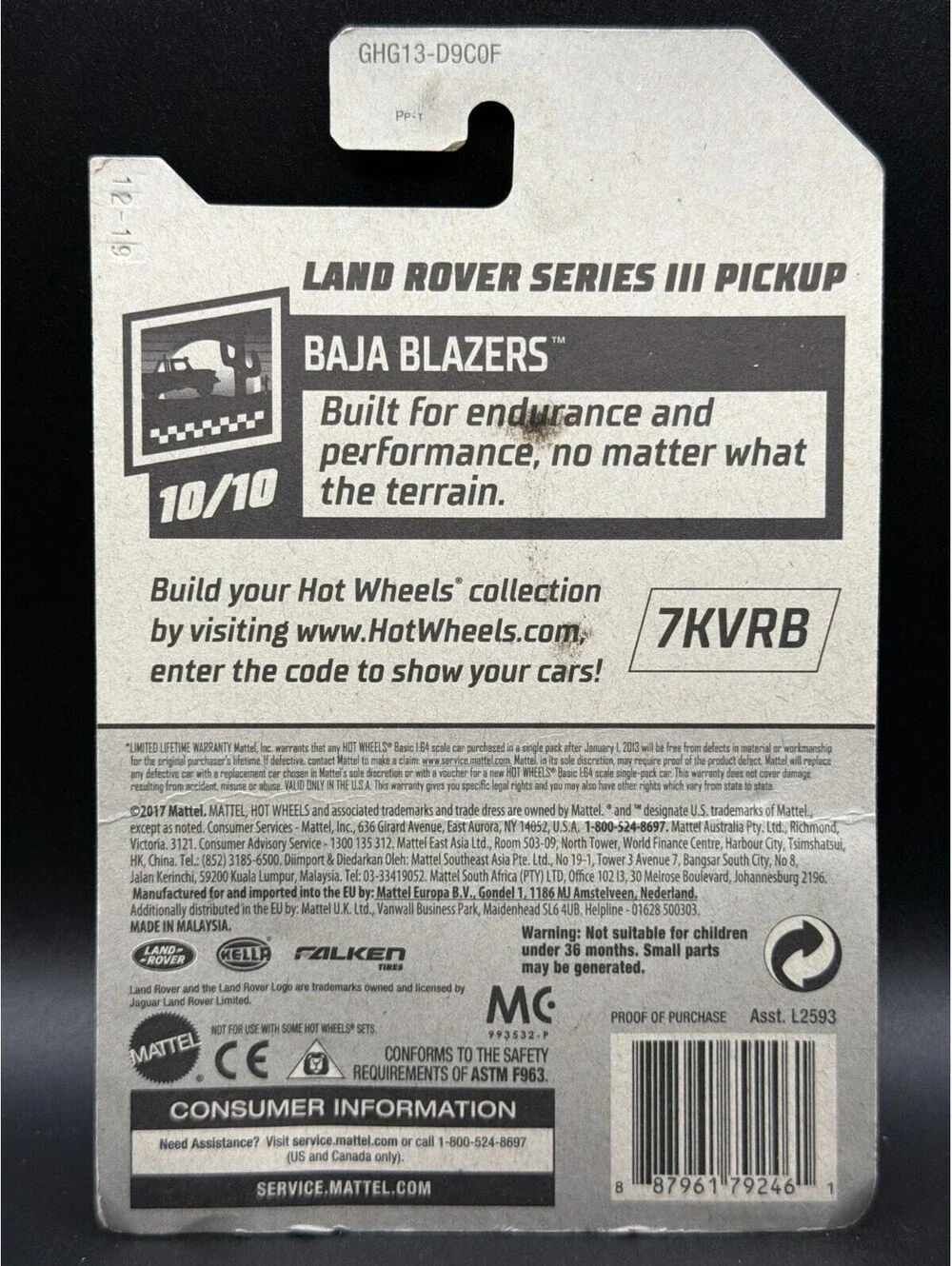 Hot Wheels item name